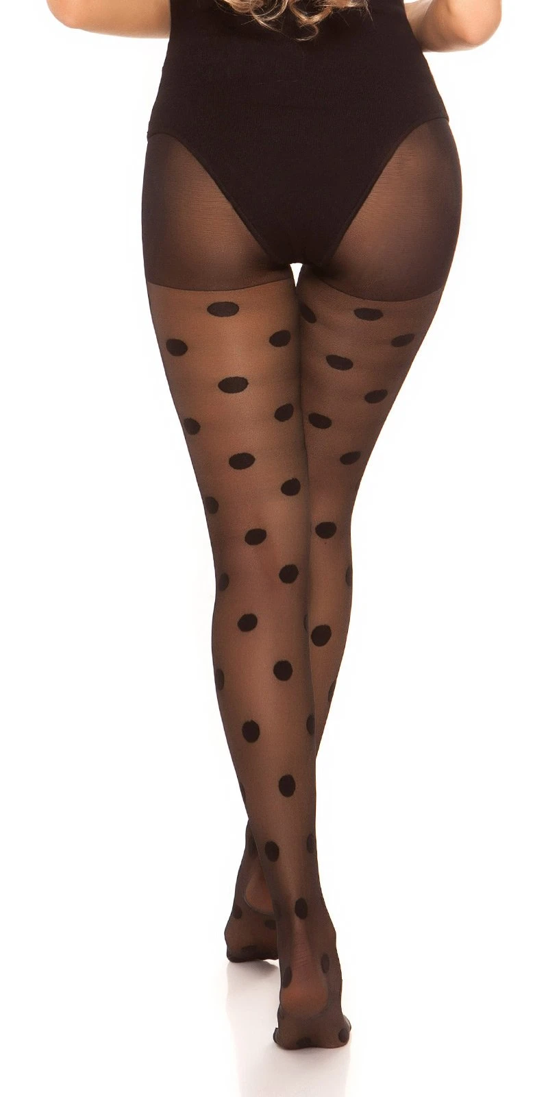 Strumpfhose Polkadots transparent