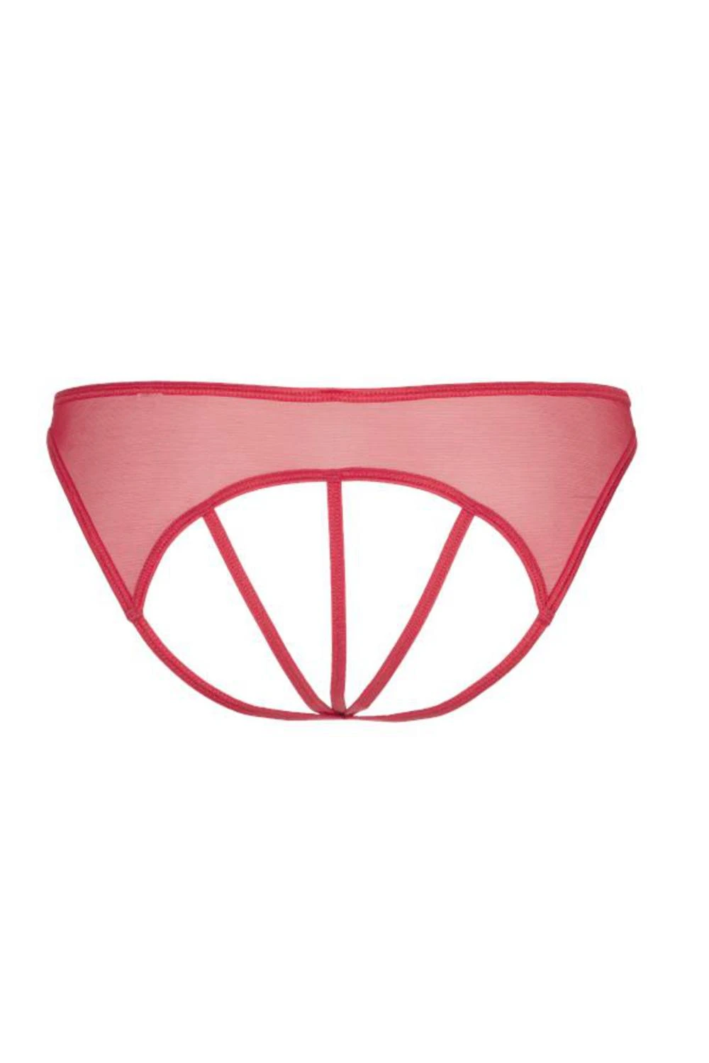 Axami Tüll Plus-Size String ouvert rot