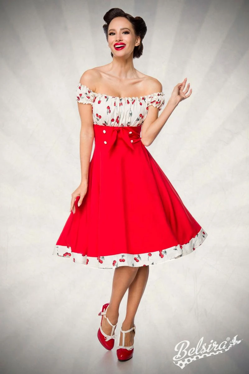 Schulterfreies Swing-Kleid von Belsira