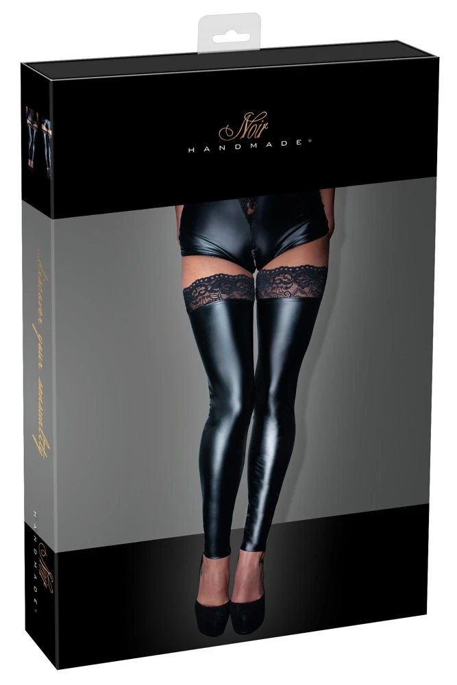 Stulpen Overknees Spitzenabschluss Elastischer Mattlook Sexy Lingerie von Noir Handmande