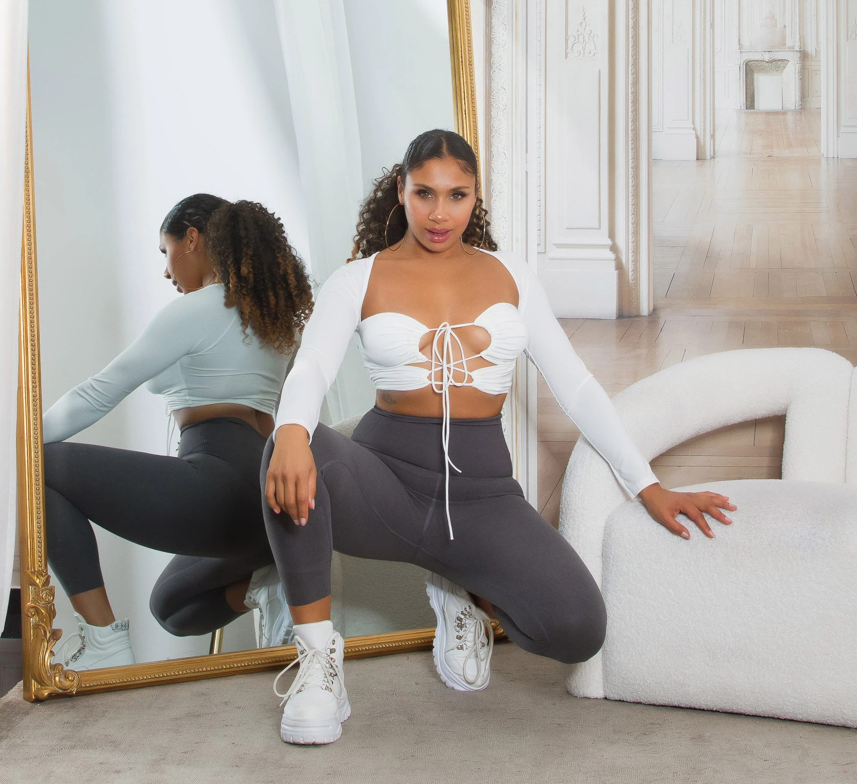 Basic Leggings im Highwaist-Style: Zartes Stretch-Material, breiter Bund für Komfort, optimale Passform und stilvolles Design