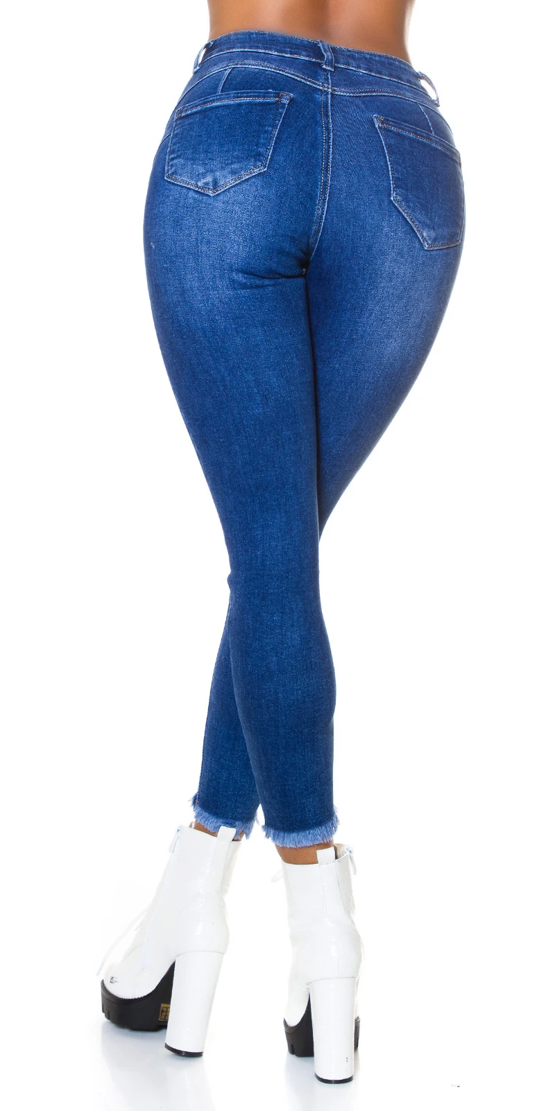 Stylo High Waist Push-up Jeans im Destroyed-Look