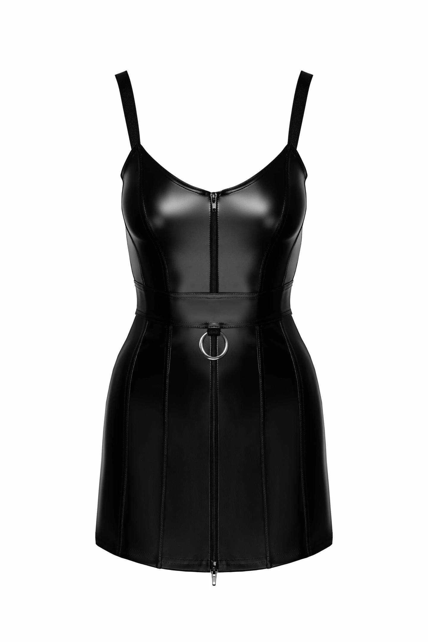 F320 Wetlook Minikleid mit Ring von Noir Handmade