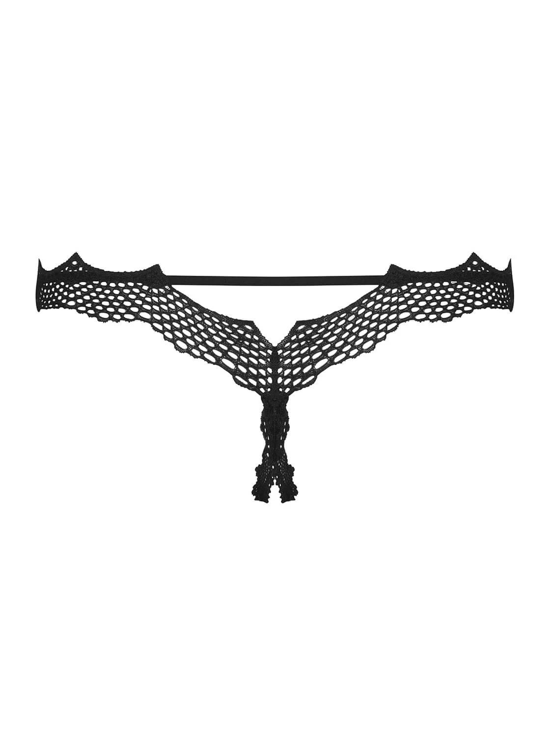 Crotchless Thong im Netz-Design