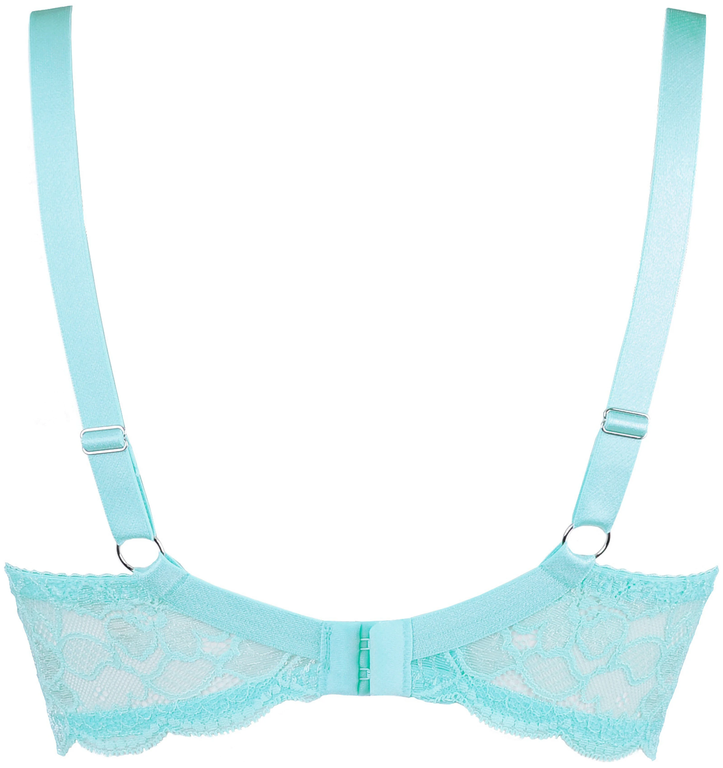 Axami Lingerie Bügel BH mit filigraner Spitze mit Blumenmotiv, transparentem Tüll