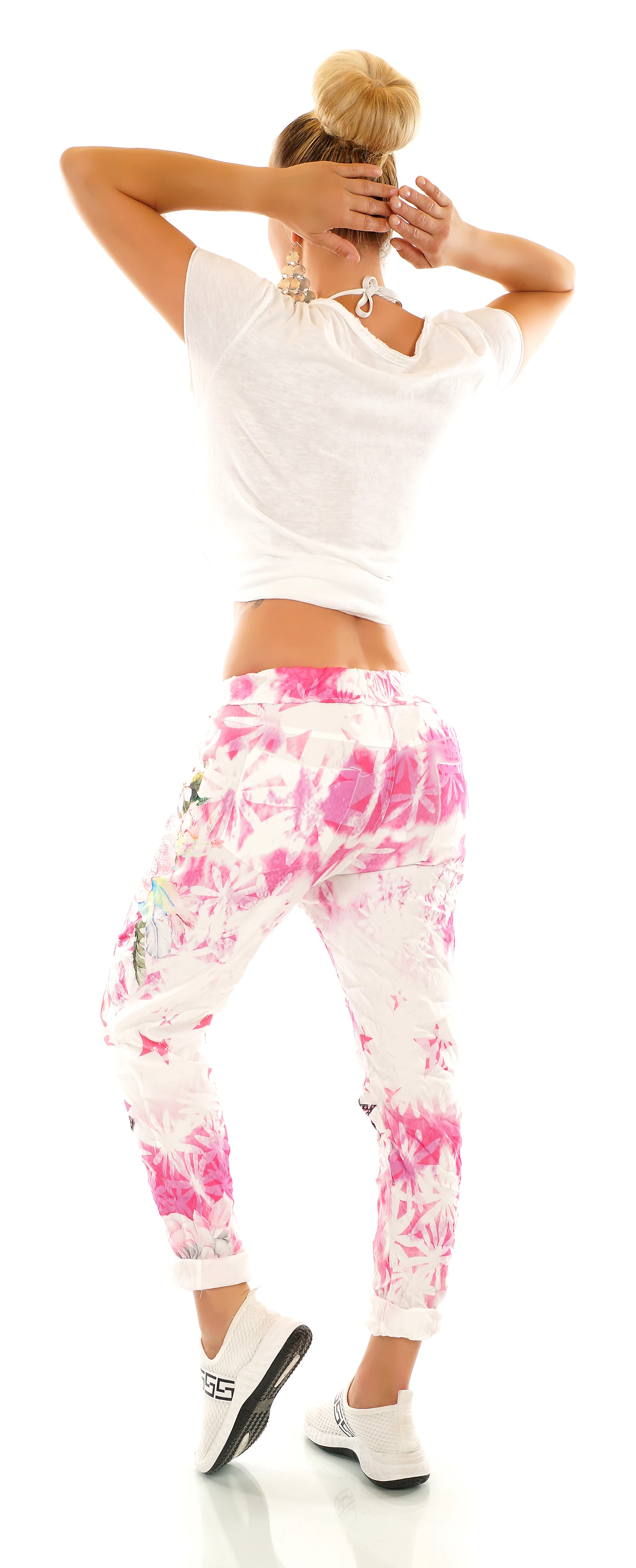 Bunter Allover Print Jogpants Hose mit Tunnelzug