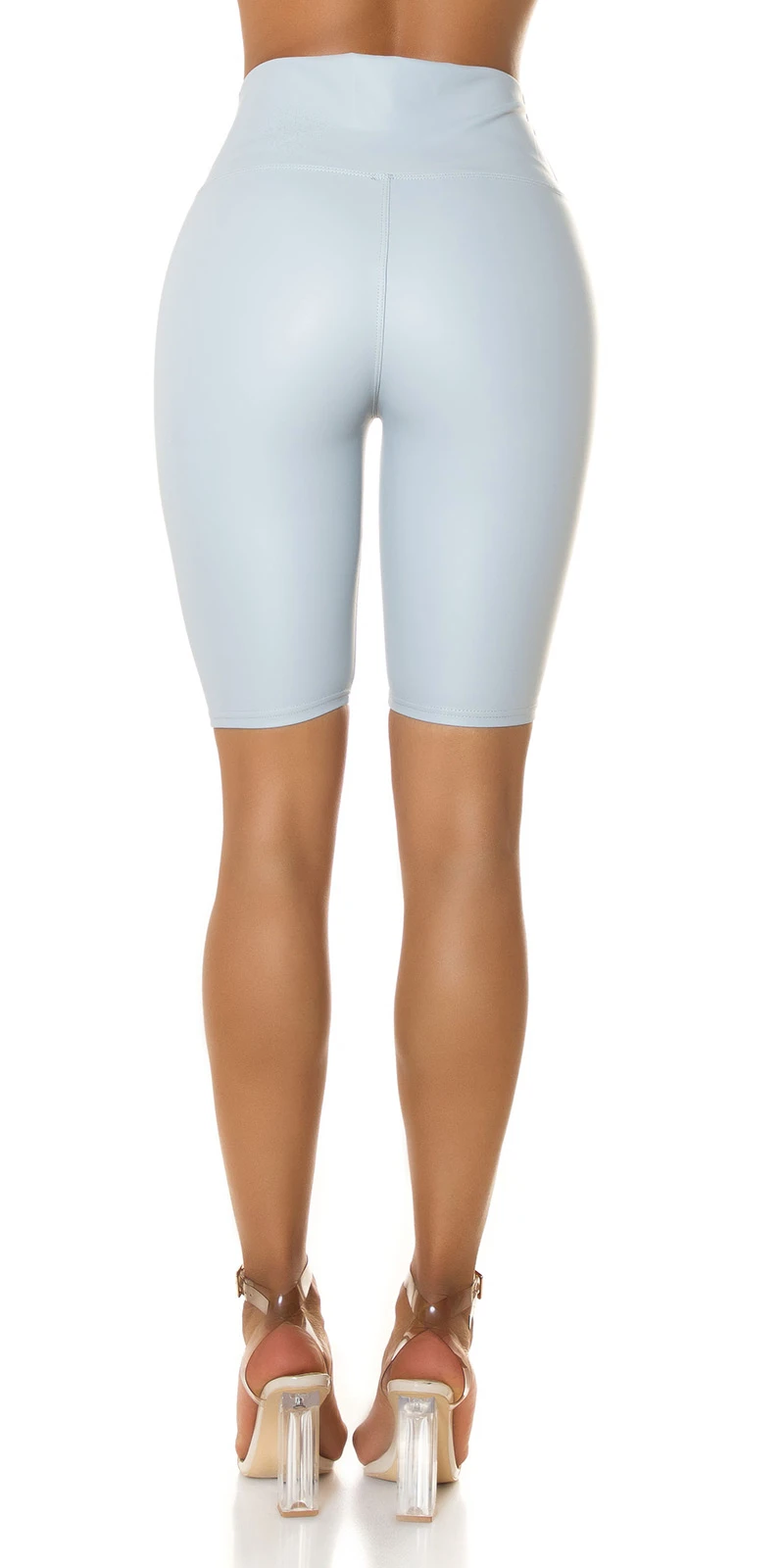 Leder Look High Waist Bermuda Leggings