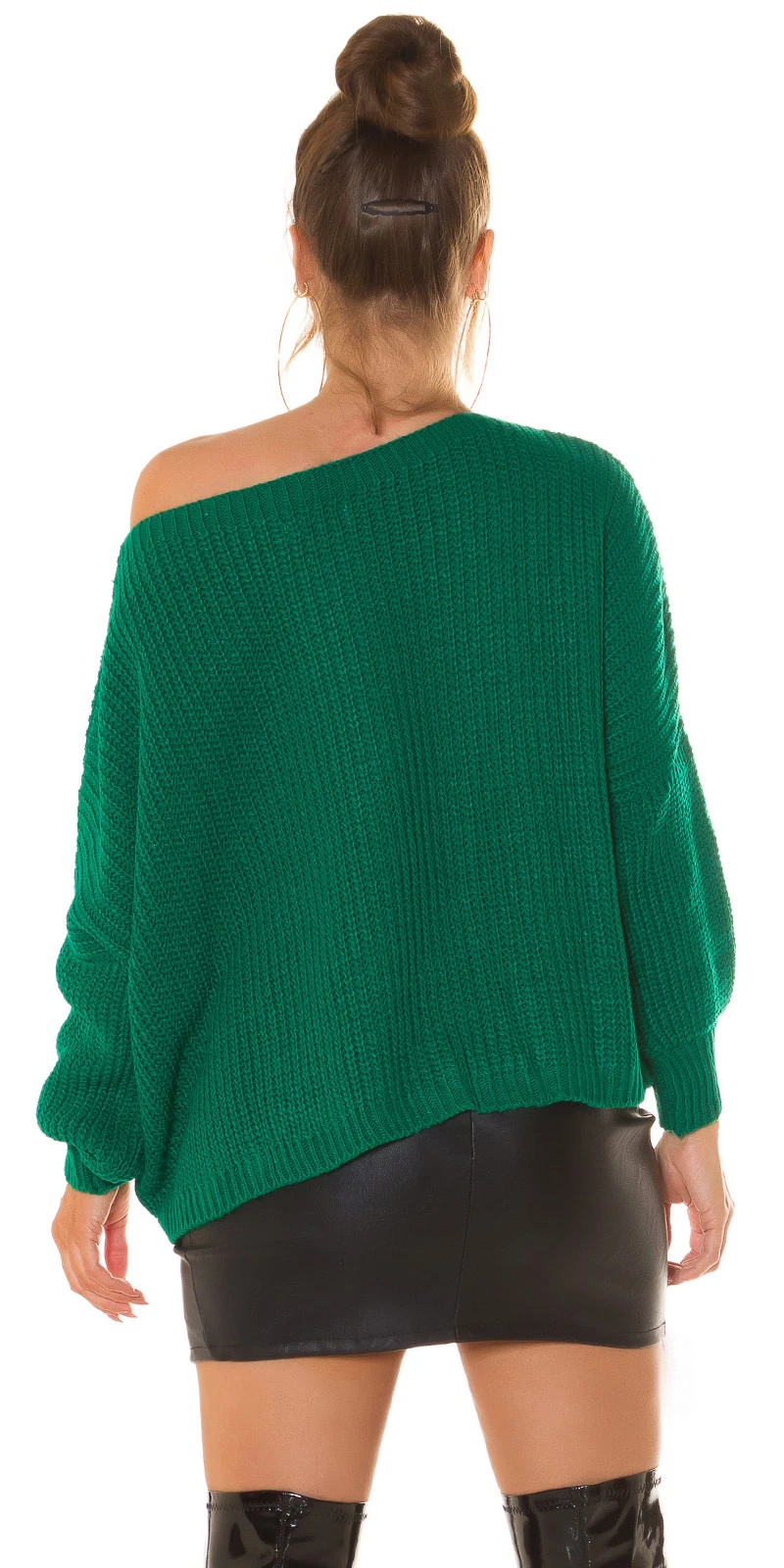 Oversize U-Boot Strick Pullover