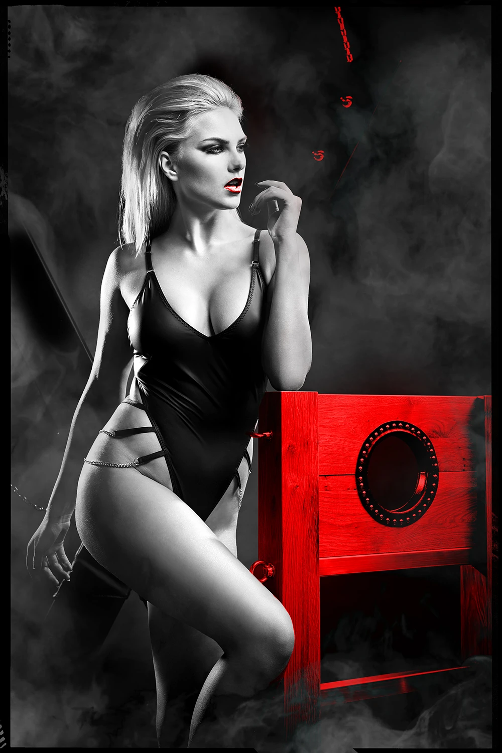 Schwarzer Ketten-Body Dark Desire Collection