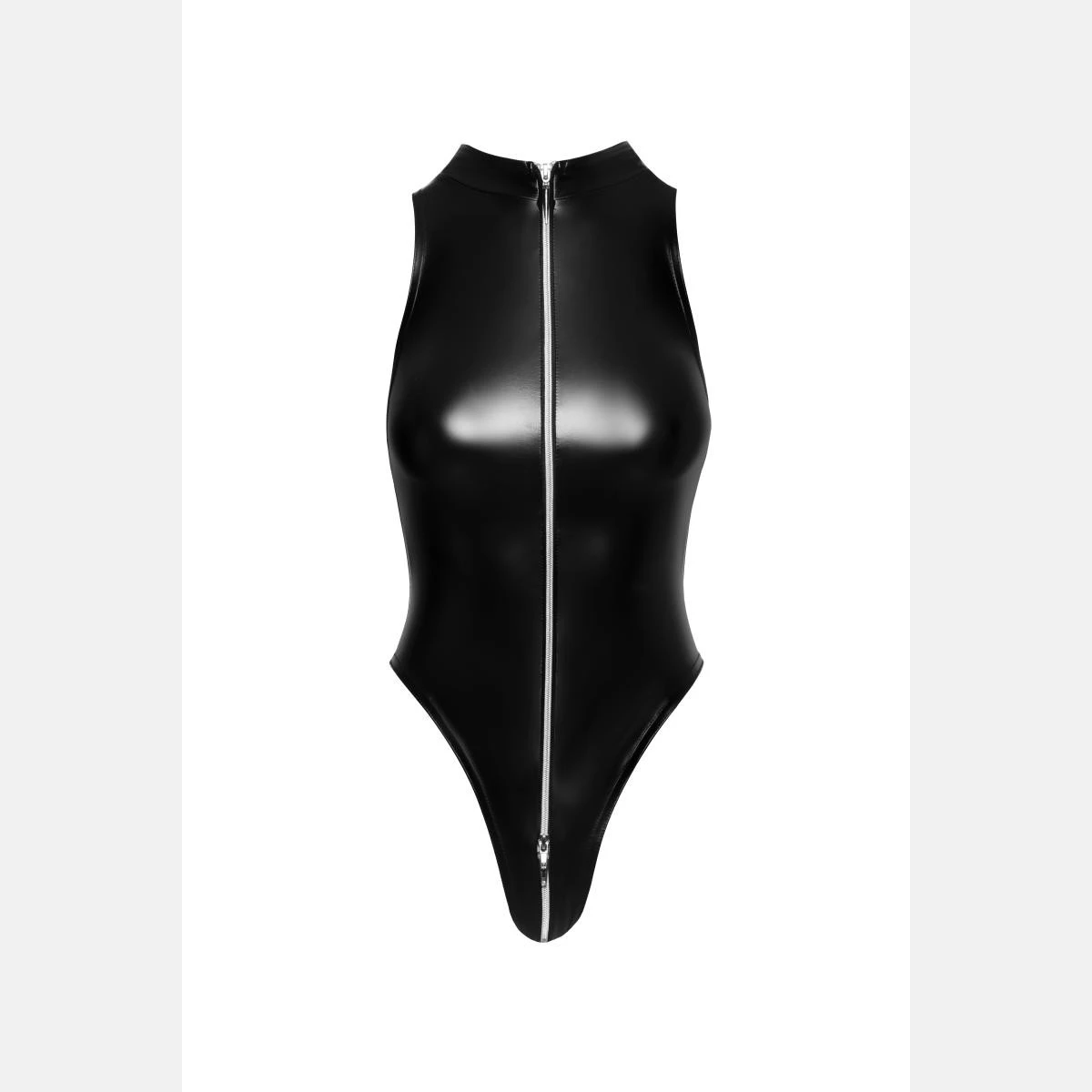 Powerwetlook Bodysuit F294 mit Reißverschluss von Noir Handmade