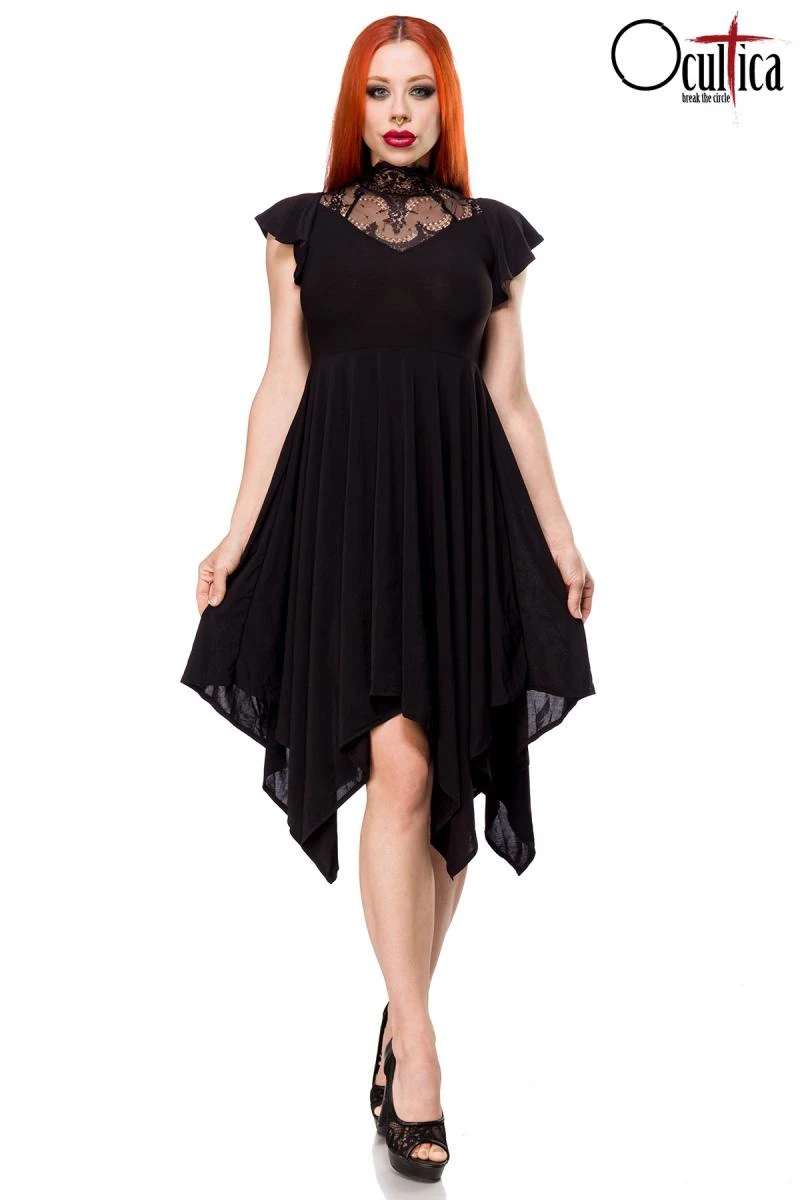 Gothic Kleid mit Spitzeneinsatz