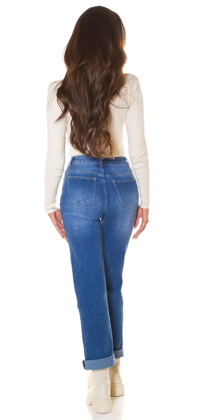 Casual Bootcut High Waist Jeans