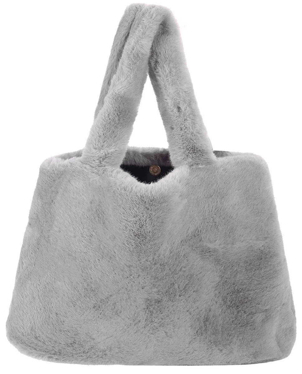 City Shopper Tasche aus Kunstfell Fakefell