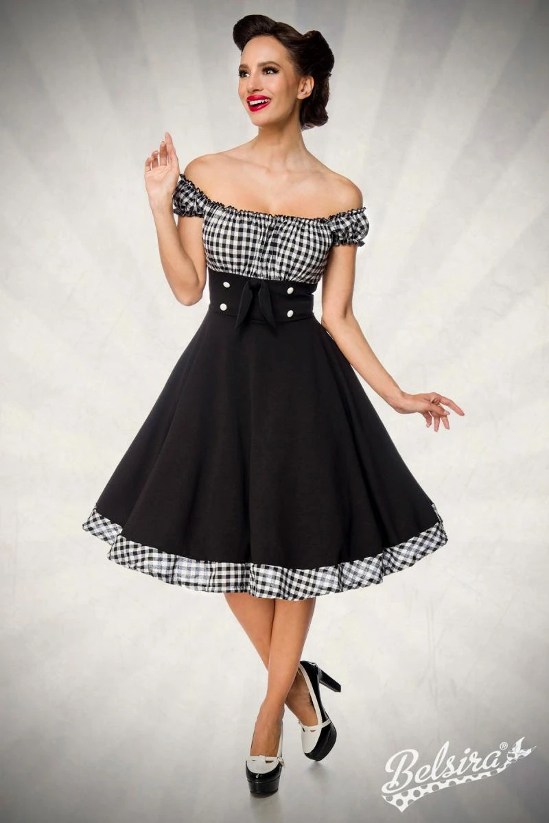 Schulterfreies Swing-Kleid von Belsira